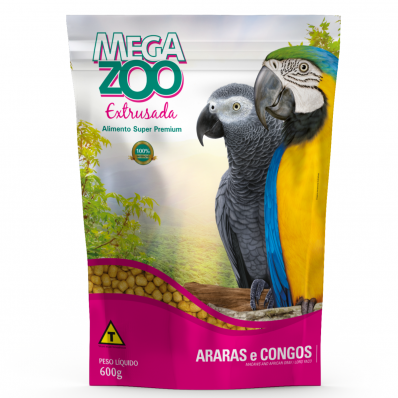 MEGAZOO EXT ARARAS e PAPAGAIOS DO CONGO A17 - 600 g