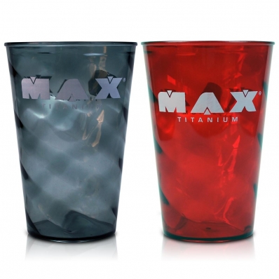 KIT 2X COPO ACRÍLICO COM TAMPA 700ML MAX TITANIUM