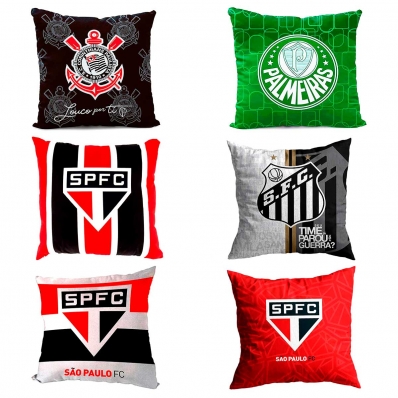 ALMOFADA DECORATIVA TIMES DE FUTEBOL