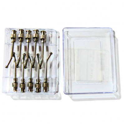 KIT 10 PONTEIRAS EM AÇO INOX PARA SERINGA - CÂNULA - 2,0 MM