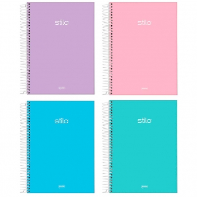 CADERNO ESPIRAL 1/4 CAPA DURA 80 FOLHAS STILO JANDAIA