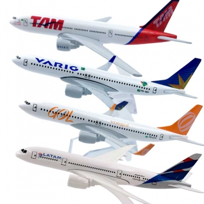 MINIATURA COLECIONÁVEL METAL AVIÃO COMERCIAL BOEING AIRBUS