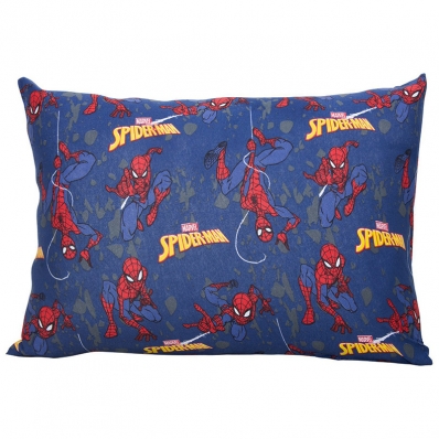 Fronha Portallar Malha Disney Estampada Marvel Blue Spider 48cmx68cm Azul