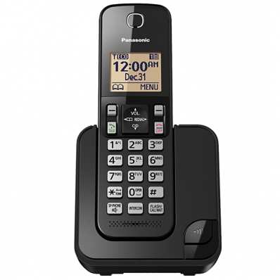 Telefone Panasonic KX-TGC350LAB - 1 Bases - com Bina - Bivolt - Preto