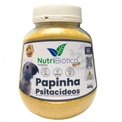 NUTRIBIÓTICA PAPINHA PSITACÍDEOS SUPER PREMIUM - 400 g