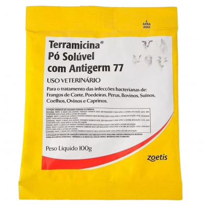 TERRAMICINA PÓ SOLÚVEL ANTIGERM 77 - 100 g