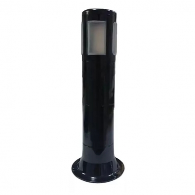 Poste Balizador Tube Light E27 39CM Preto 110/220v PLASLUMI