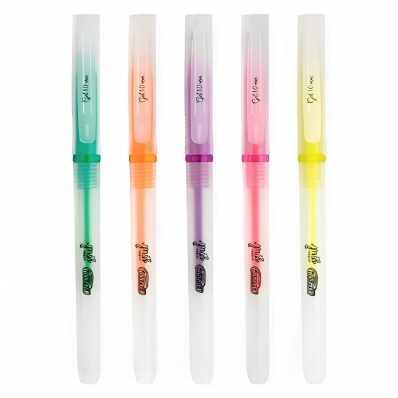 Caneta Gel Neon 1.0mm - Conjunto com 5 Cores Vibrantes para uma Escrita Artística e Realçada