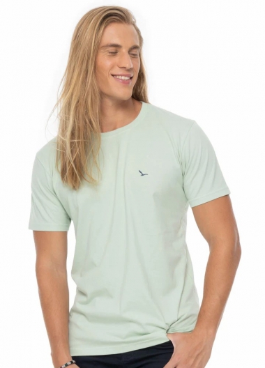 CAMISETA YACHT GOLA CARECA COM BORDADO - MASCULINA