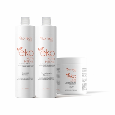 KIT SHAMPOO + COND NUTRI INTENSE EKO TECH 1L + MASCARA 500G