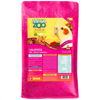 MEGAZOO FARINHADA CALOPSITA MEL OVOS E PRÓPOLIS - 5 KG