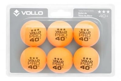 Bolinha Ping Pong Vollo Tênis De Mesa 3 Estrelas Laranja 6un