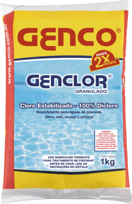 Genclor Cloro Granulado Estabilizado Dicloro Piscina 1kg