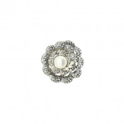 Broche Imã Camélia Cristal