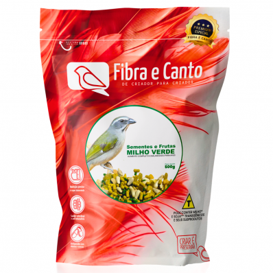 FIBRA E CANTO TRINCA FERRO MILHO VERDE SEMENTES E FRUTAS - 500 G