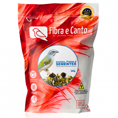 FIBRA E CANTO TRINCA FERRO INSETOS, FRUTAS E SEMENTES - 500 G