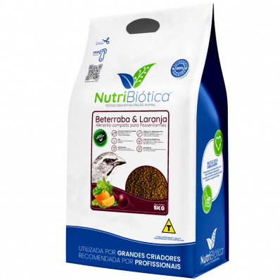 NUTRIBIÓTICA PASSERIFORMES NATURE BETERRABA E LARANJA - 5 KG