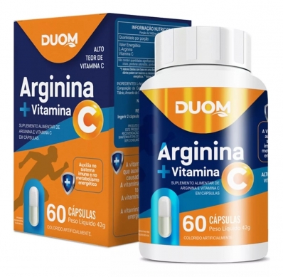 ARGININA + VITAMINA C 60 CÁPSULAS DUOM