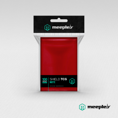 SLEEVES MEEPLEBR TCG MATTE 100 VERMELHO