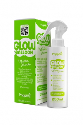 Glow Balloon Spray para Brilho Balão Bexiga - 250ml - Popper