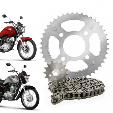 kit Relação Titan Honda 125 2000 a 2008 