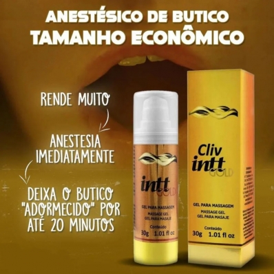 GEL CLIV GOLD INTT - DESSENSIBILIZANTE ANAL - FORTE PARA PESSOAS SUPER SENSIVEIS