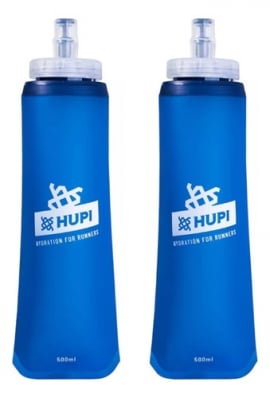 2x Garrafas Dobrável Soft Flash Hupi 500ml Corrida Running