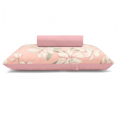 Jogo de Cama Buettner Solteiro King Malha Basic Daiane 2 Pçs Rosa