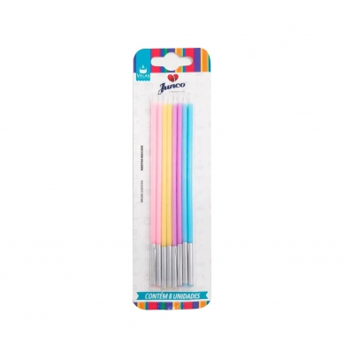 Vela Palito Candy Colors Junco