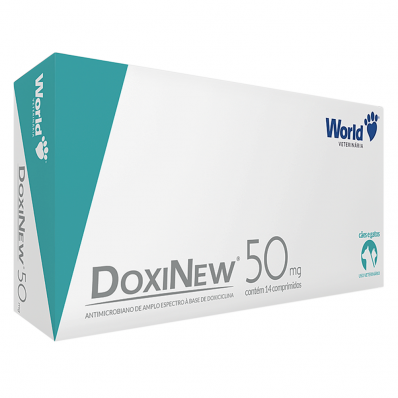 Antibiótico para Cães e Gatos Doxinew 50 mg c/ 14 Comp.