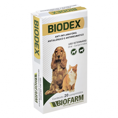 Anti-inflamatório para Cães e Gatos Biodex 20 Comprimidos