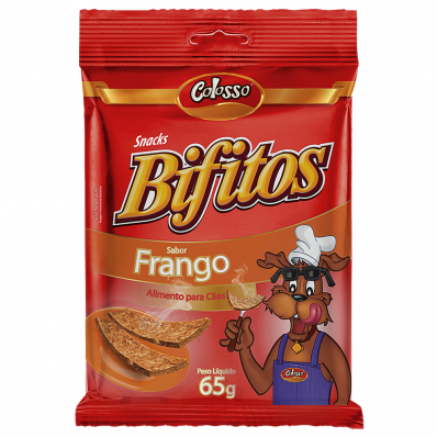 Bifinhos para Caes Snacks Bifitos Colosso Sabor Frango 65g