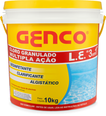 Cloro Granulado Múltipla Ação 3 Em 1 10kg Genco