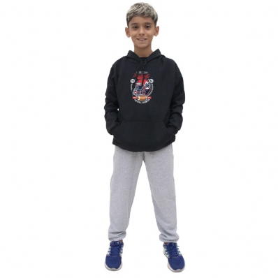 Conjunto Blusa de Frio Canguru e Calça Moletom 50% Poliéster 50% Algodão Quentinha Estampada
