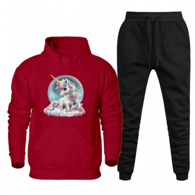 Moletom Canguru Feminino Quentinho Capuz Com Calça Basica Lisa Cintura Elastico Cordao Ajustavel