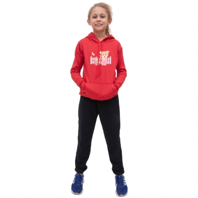 Kit de Abrigo Com Capuz Bolso e Calça Moletom Infantil Casaco de Frio Estampado Confortavel