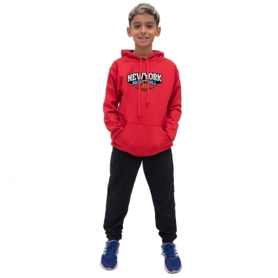 Conjunto de Inverno Infantil Menino Blusa Canguru Com Capuz Ajustavel e Calça Comprida Estampada