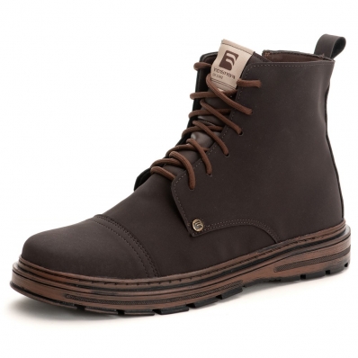 Bota Coturno Masculina Adventure Liso Design Moderno Cano Medio Resistente e Segura Para Moto