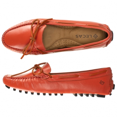 Sapatilha Drive Couro Feminino Palmilha Espumada Confortavel Solado Borracha Resistente Seguro