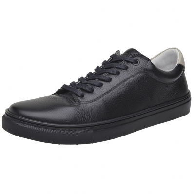 Sapatenis Casual Couro Masculino Com Cadarço Palmilha Gel Anti-Impacto Solado Borracha