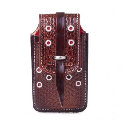Bainha Capinha Protetora de Celular Couro Muladeiros Passador Para Cinto Country Western