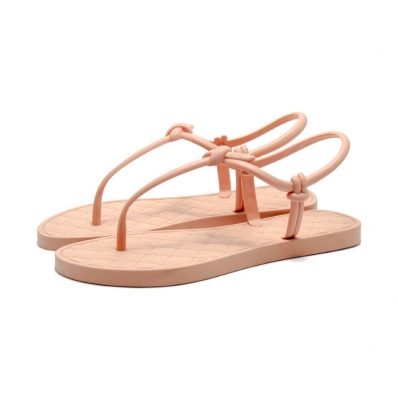 Sandalia Rasteira Flat Feminina Calce Facil Moda Verão Slim Macia Tiras Finas