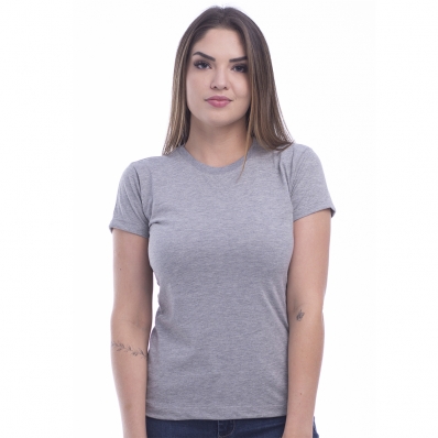 Camiseta Baby Look Viscolycra Feminina Manga Curta Gola Redonda Tendencia Dia a Dia