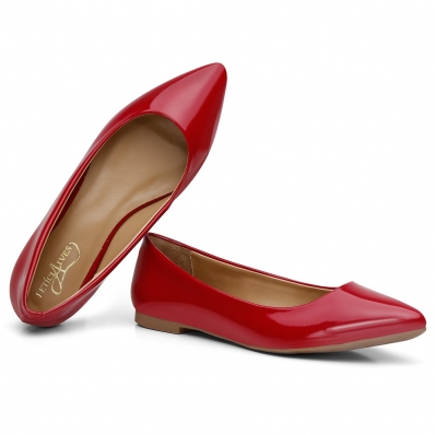 Sapatilha Confortavel Feminina Verniz Bico Fino Palmilha Conforto Design Moderno