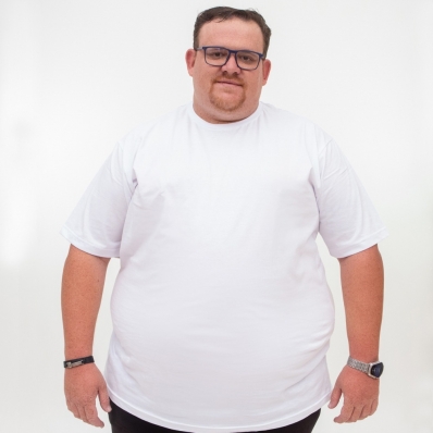 Camiseta Plus Size Masculina Algodão Extra Grande Tamanho Especial Lisa Confortavel