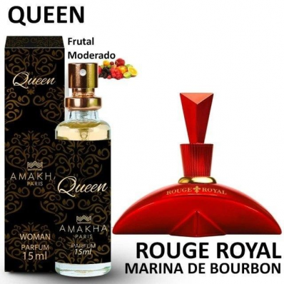 PERFUME FEMININO QUEEN AMAKHA PARIS 15ML - INSPIRAÇÃO ROUGE ROYAL