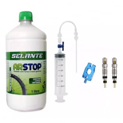 Kit Selante Tubeless Arstop 1000ml Aplicador Nucleo Valvula