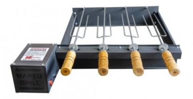 GIRA GRILL 4 ESPETOS MARED LD ESQUERDO PRETO