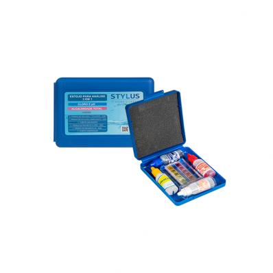 ESTOJO KIT TESTE 3 EM 1 - PH, CLORO E ALCALINIDADE