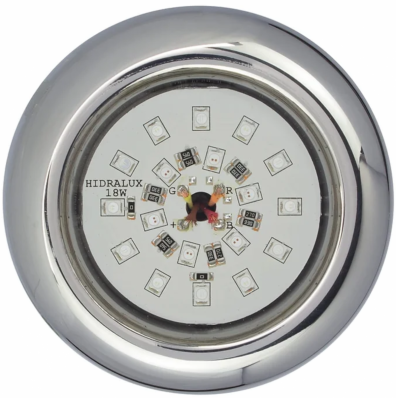 01 REFLETOR HIDRALUX 18W INOX